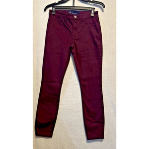Gap Favorite Jeggings Burgundy Wine Size 25